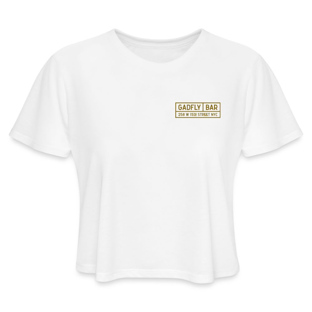 Gadfly Crop Tee - white