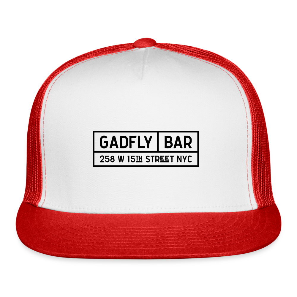 Gadfly Trucker Hat - white/red