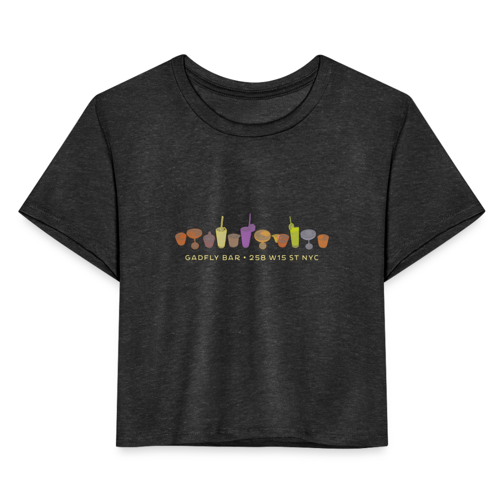 Get Some Cocktails Crop Tee - deep heather
