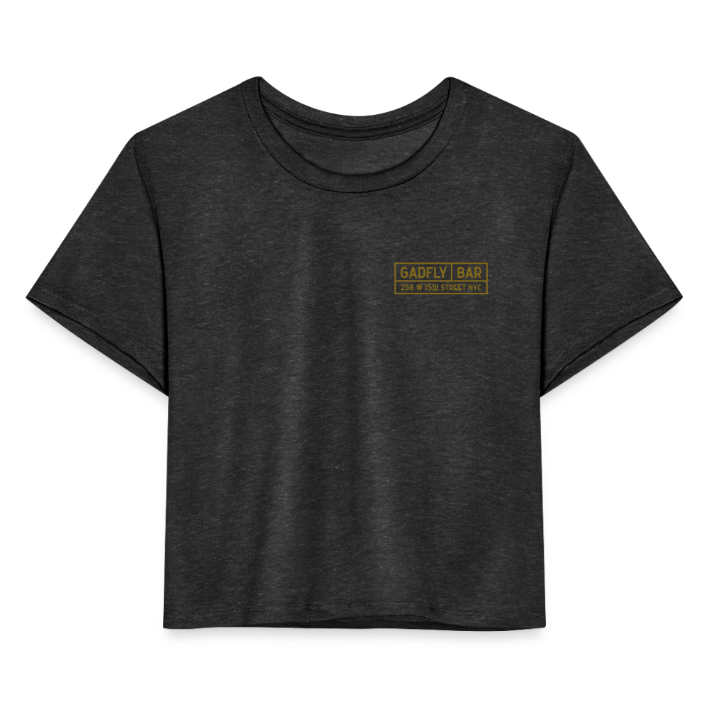 Gadfly Crop Tee - deep heather