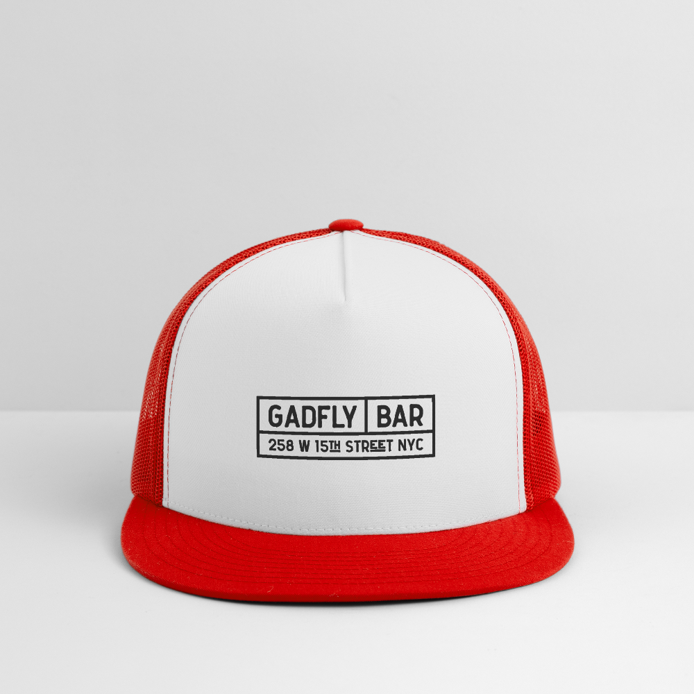 Gadfly Trucker Hat - white/red