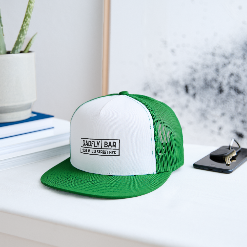 Gadfly Trucker Hat - white/kelly green