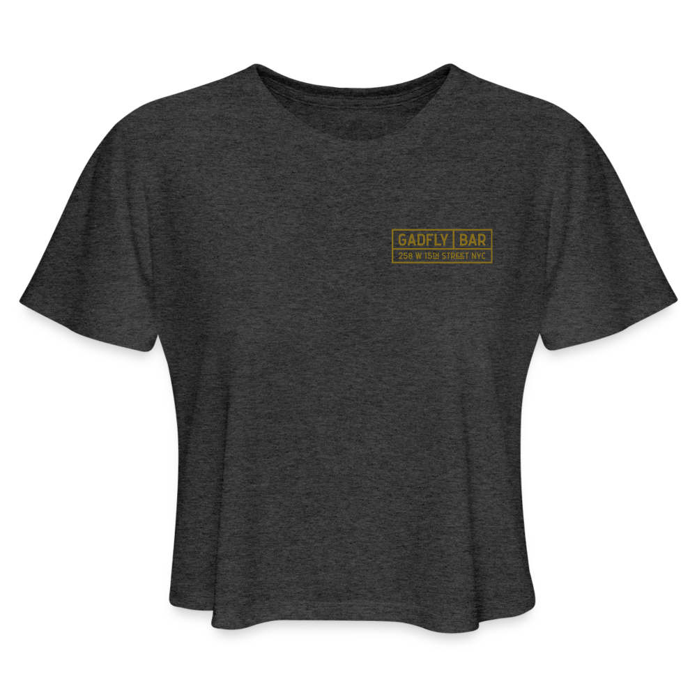 Gadfly Crop Tee - deep heather