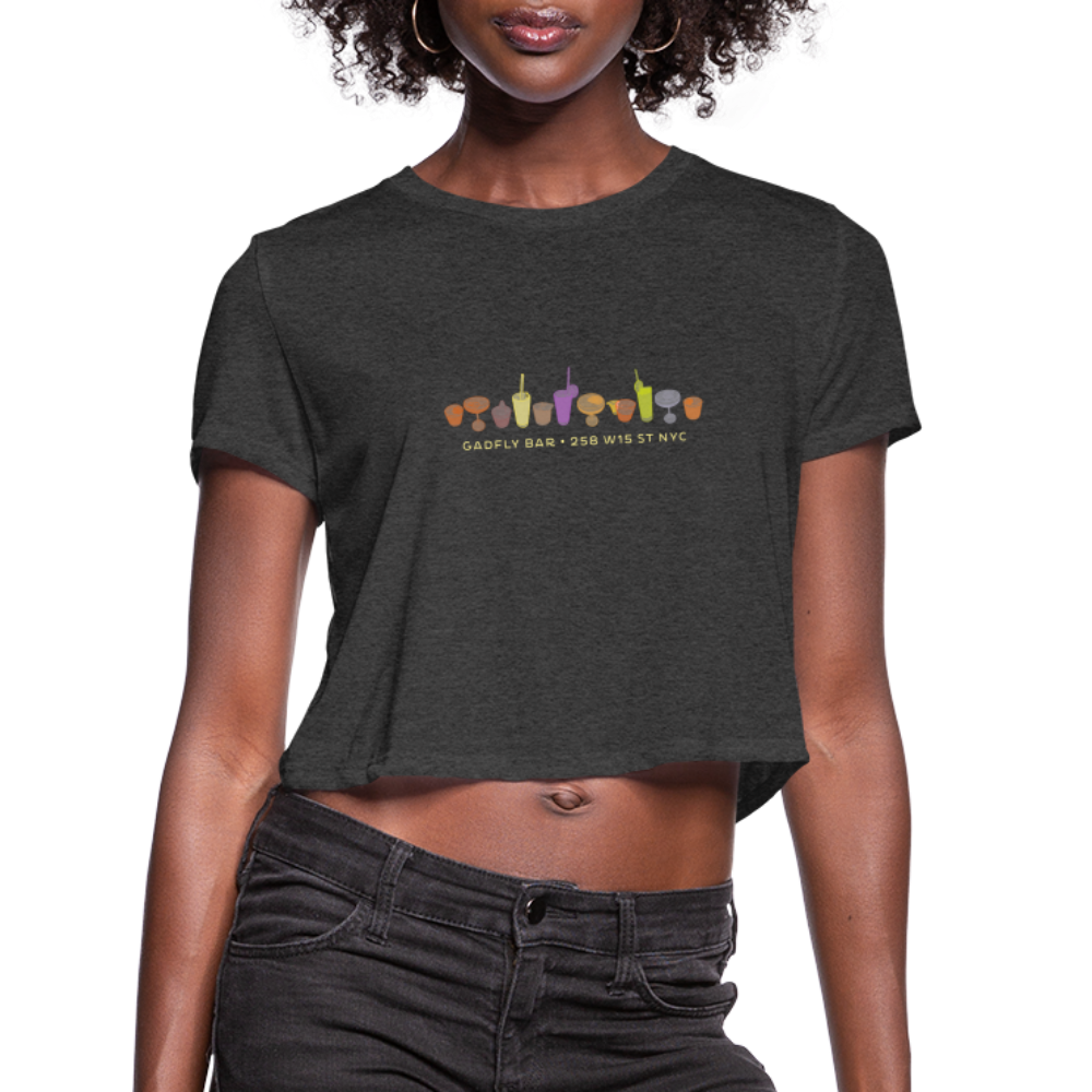 Get Some Cocktails Crop Tee - deep heather