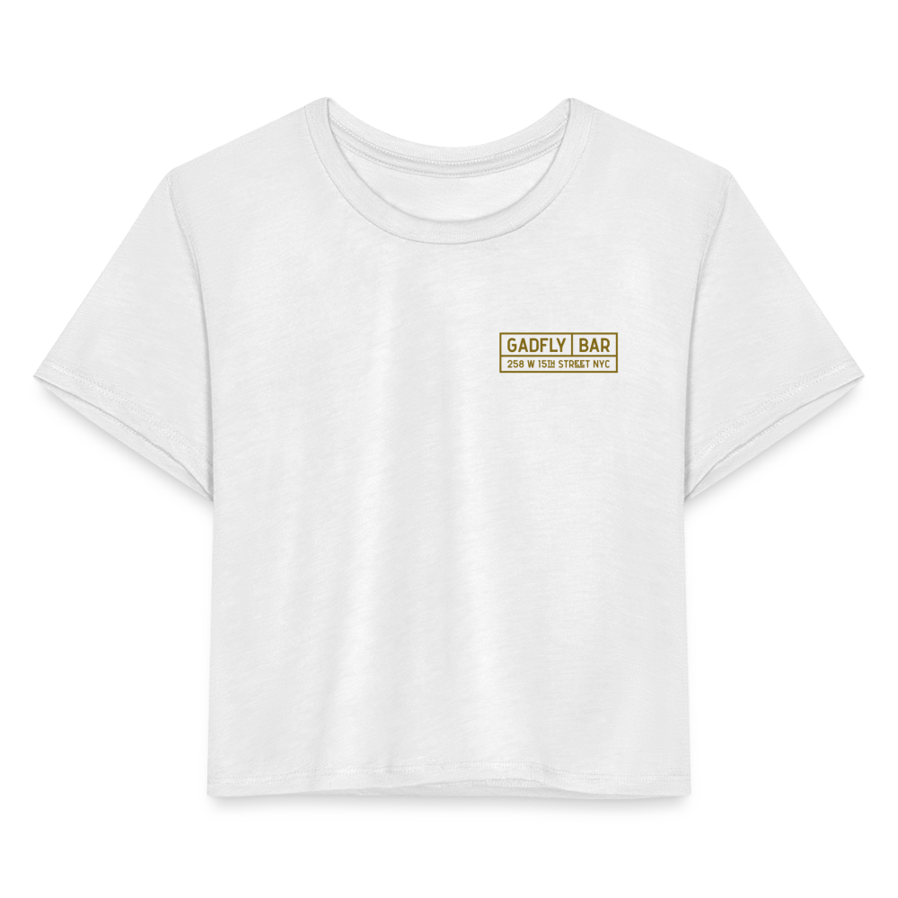 Gadfly Crop Tee - white