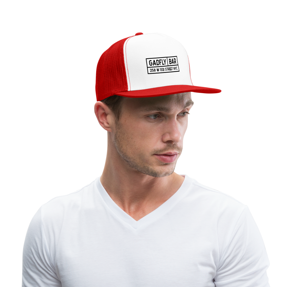 Gadfly Trucker Hat - white/red