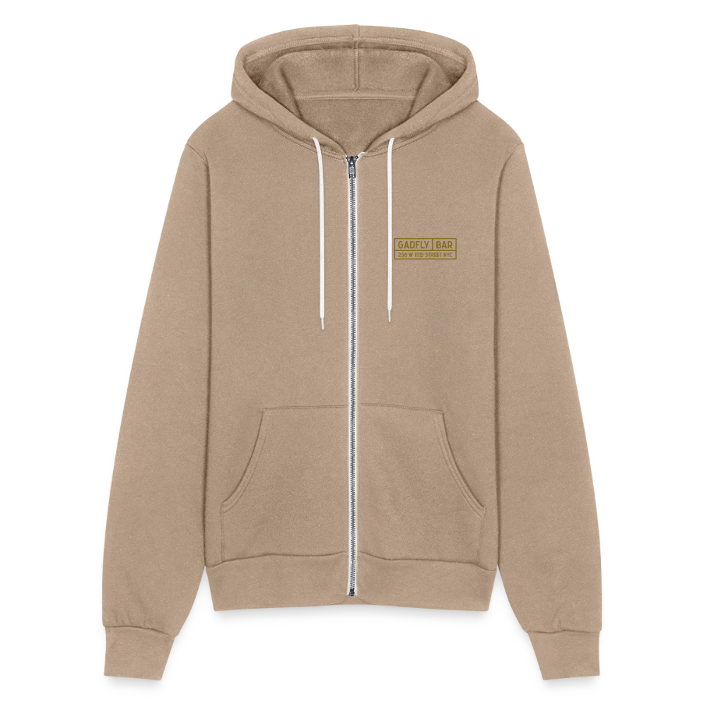 Gadfly Logo Zip Hoodie - tan