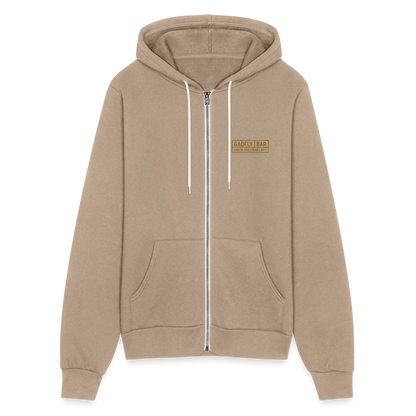 Gadfly Logo Zip Hoodie - tan