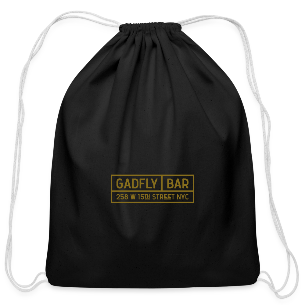 Gadfly Logo Drawstring Bag - black