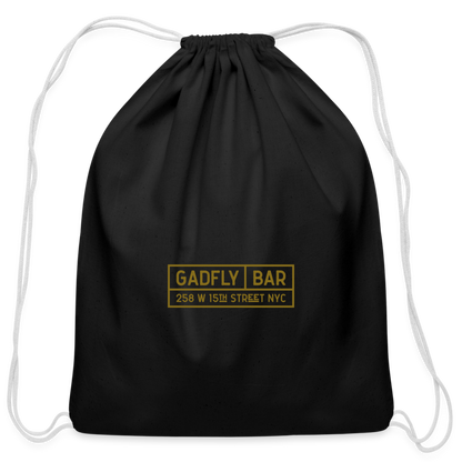 Gadfly Logo Drawstring Bag - black