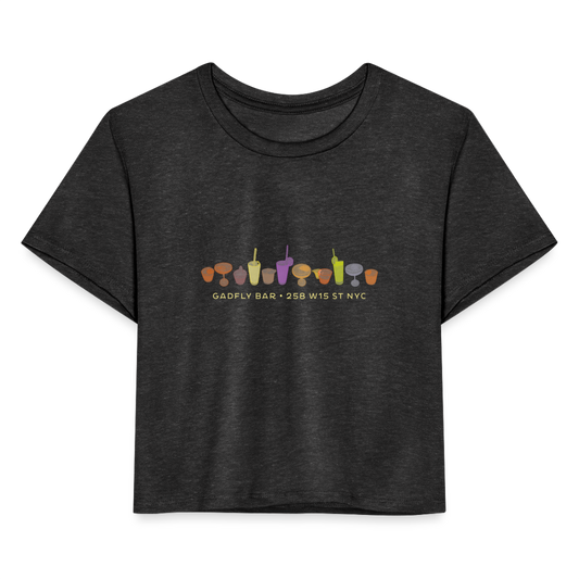 Get Some Cocktails Crop Tee - deep heather