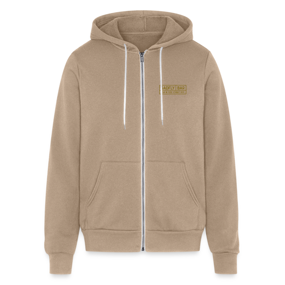 Gadfly Logo Zip Hoodie - tan