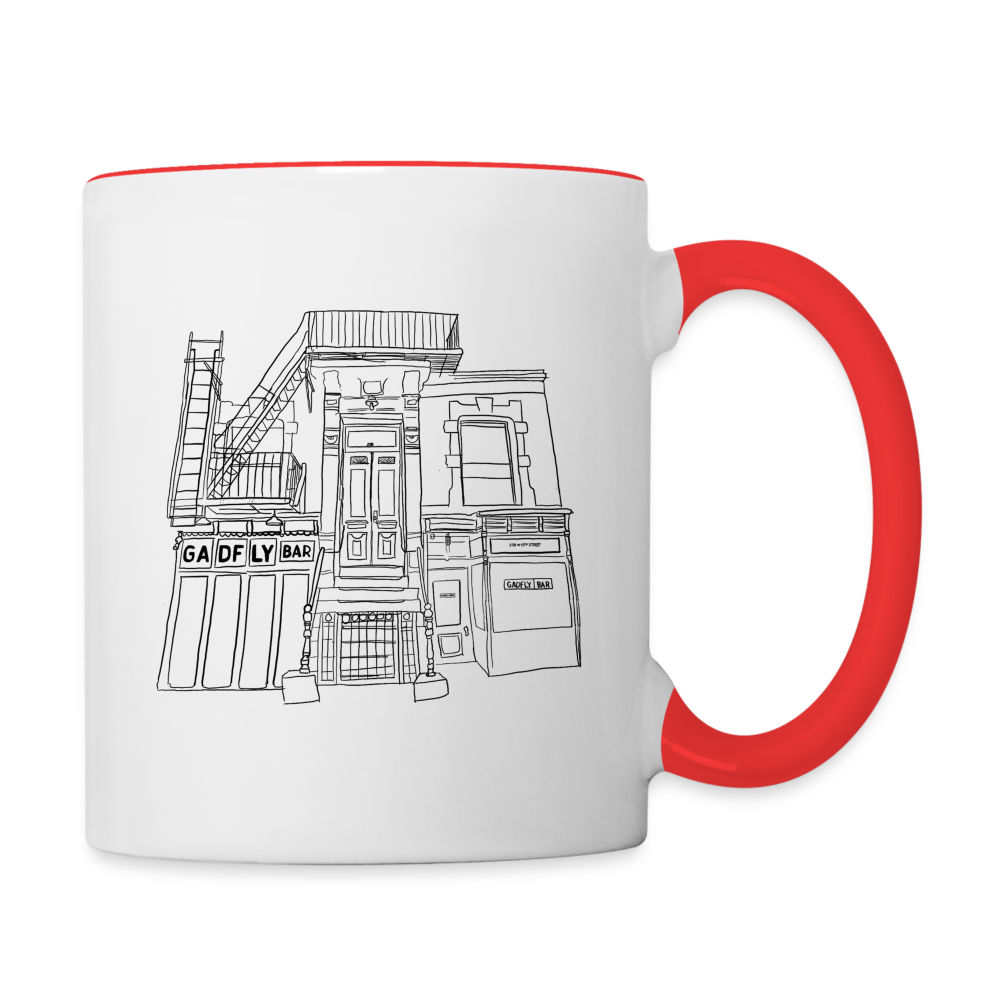 Storefront Coffee Mug - white/red