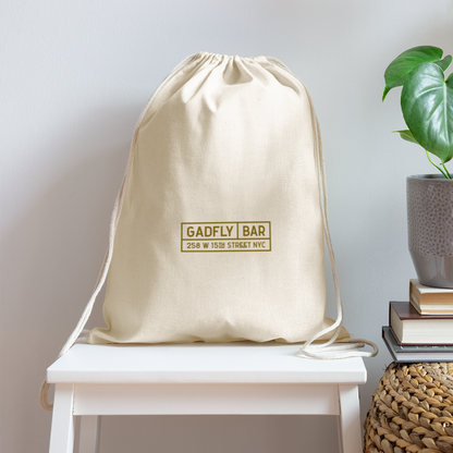 Gadfly Logo Drawstring Bag - natural