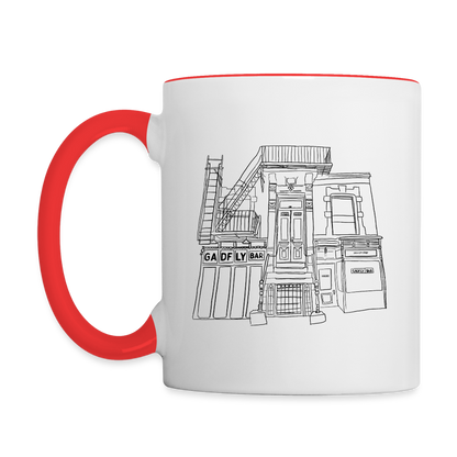 Storefront Coffee Mug - white/red