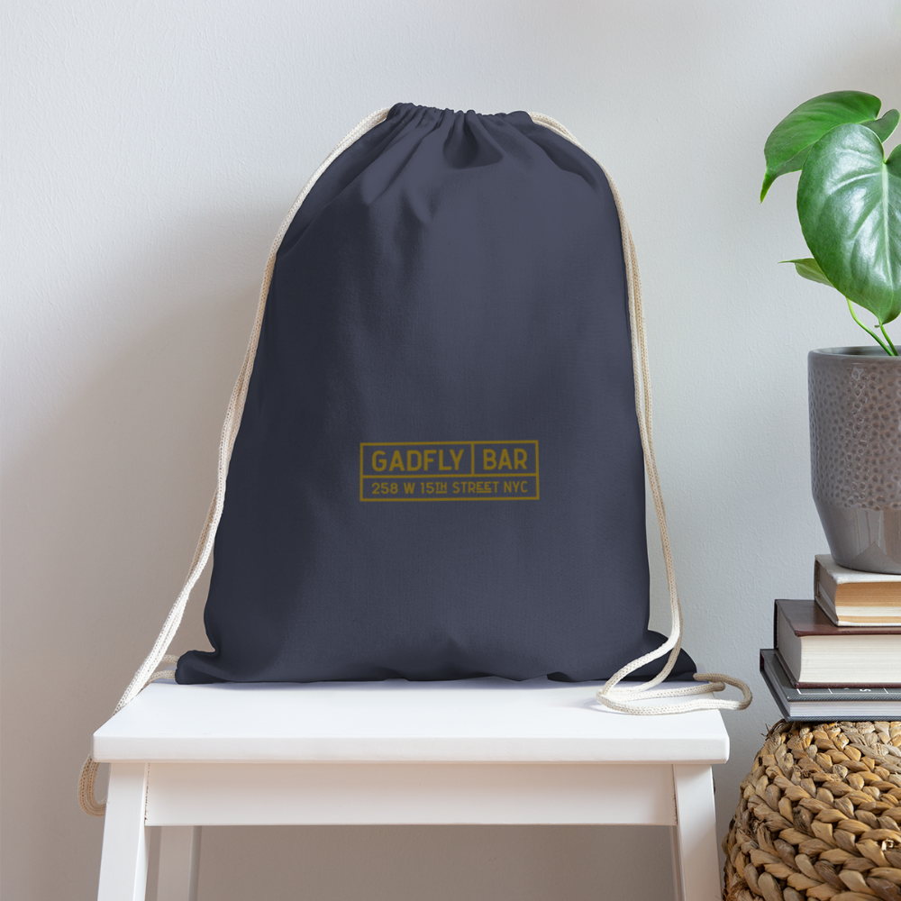 Gadfly Logo Drawstring Bag - navy