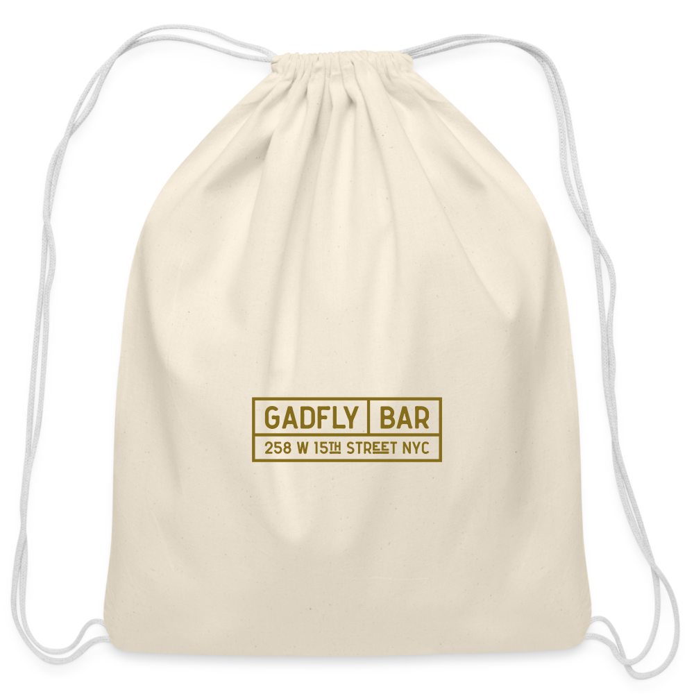 Gadfly Logo Drawstring Bag - natural