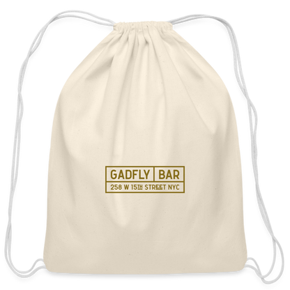 Gadfly Logo Drawstring Bag - natural