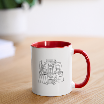 Storefront Coffee Mug - white/red