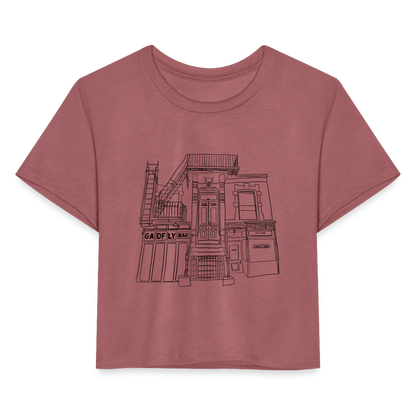 Storefront Crop Tee - mauve