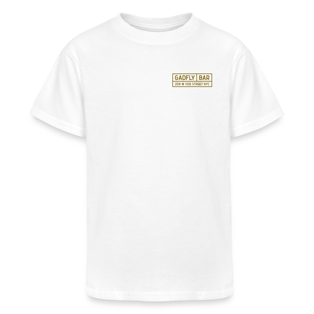 Gadfly Logo Youth Tee - white