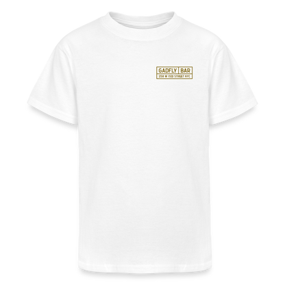 Gadfly Logo Youth Tee - white