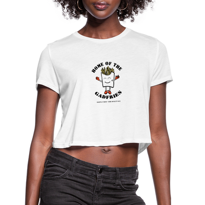 Home of Gadfries Crop Tee - white