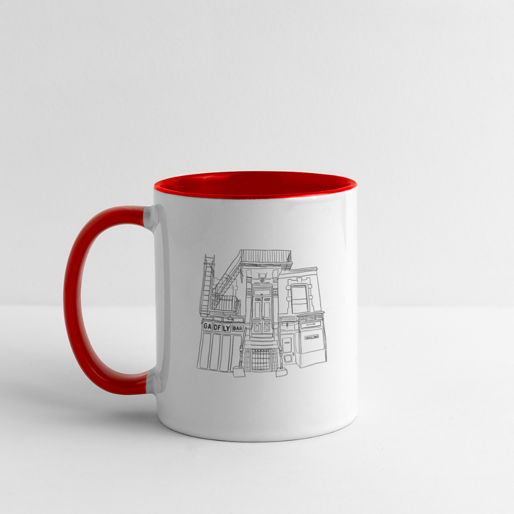 Storefront Coffee Mug - white/red