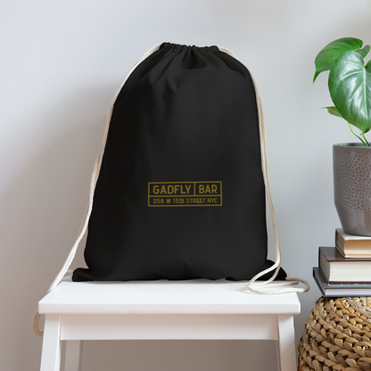 Gadfly Logo Drawstring Bag - black