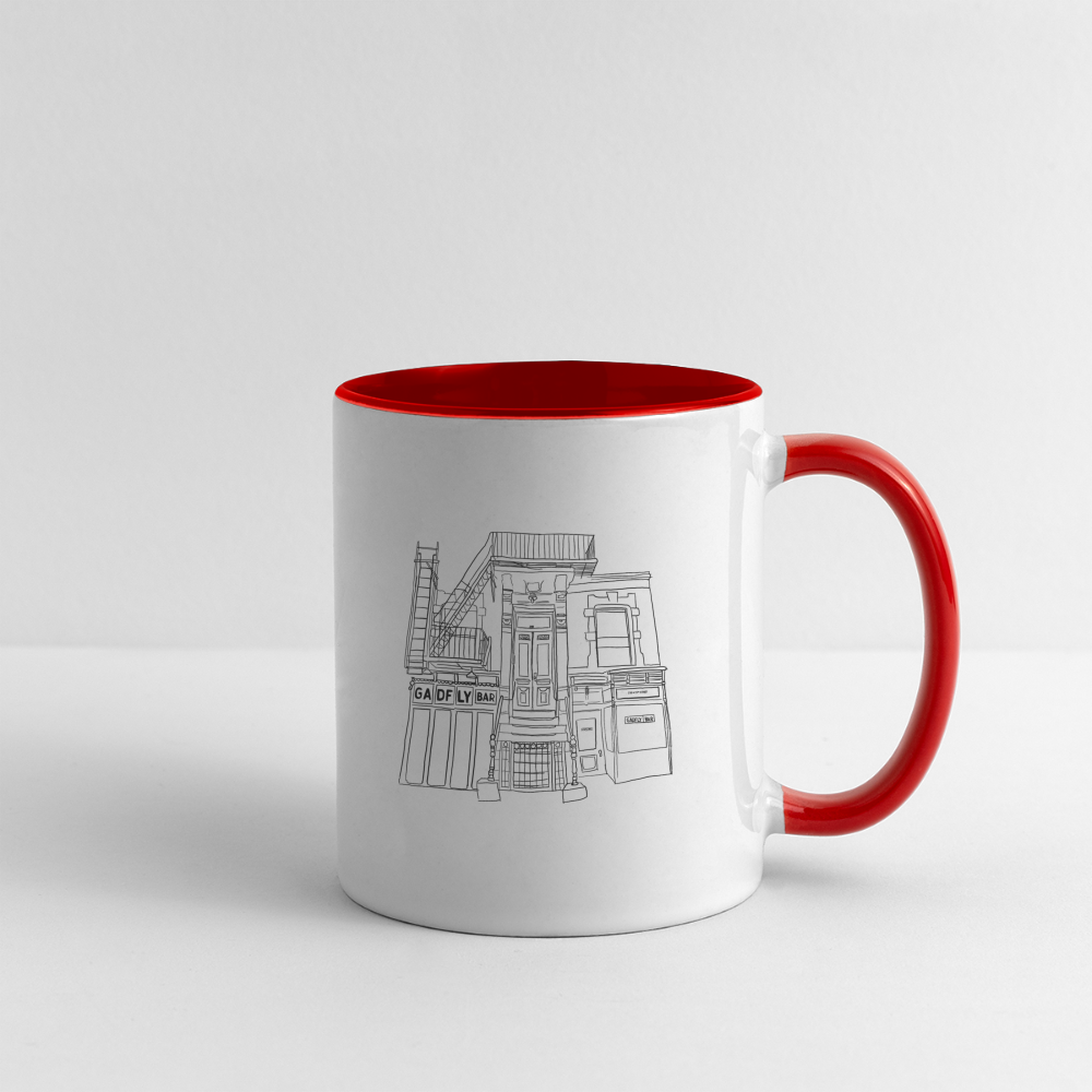 Storefront Coffee Mug - white/red