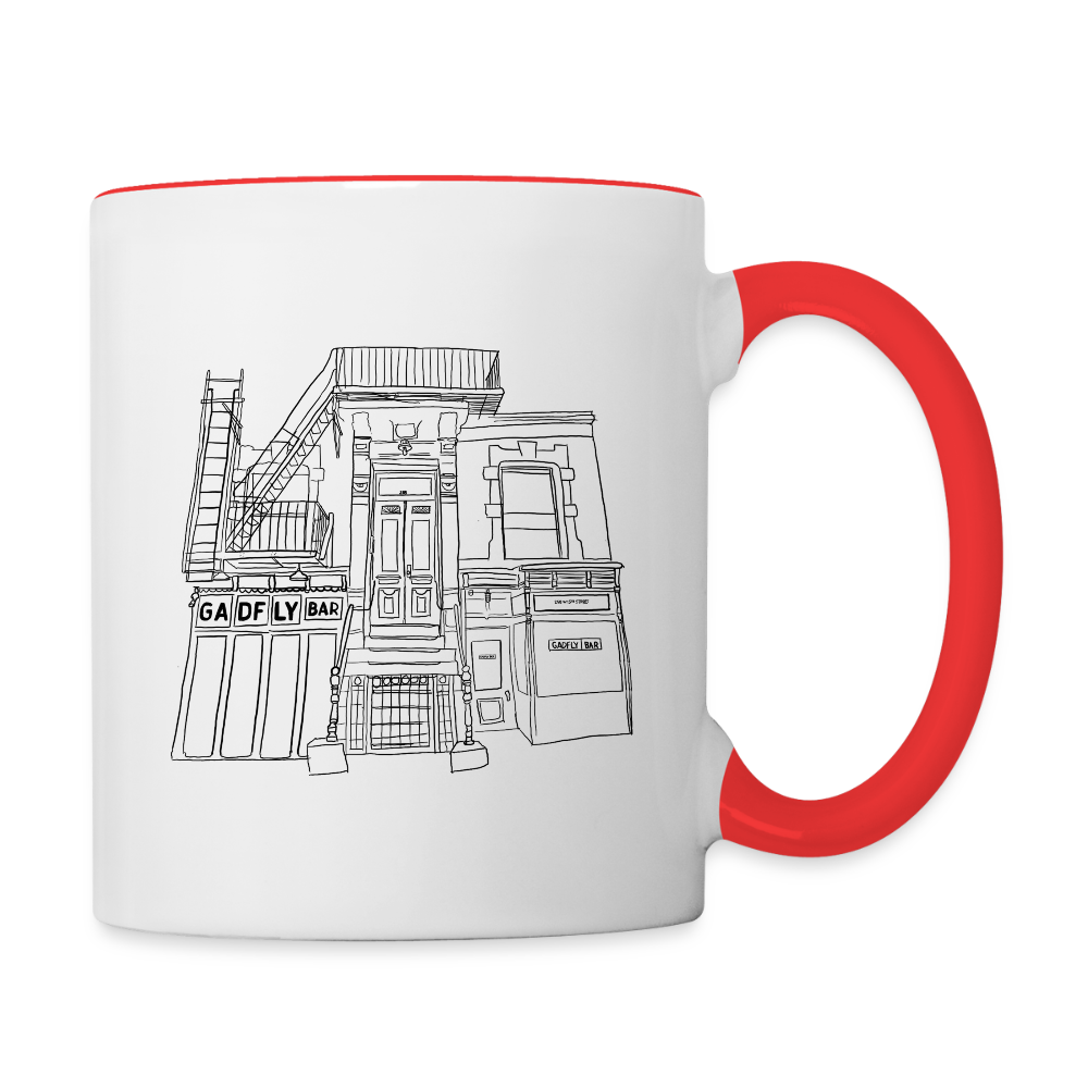 Storefront Coffee Mug - white/red